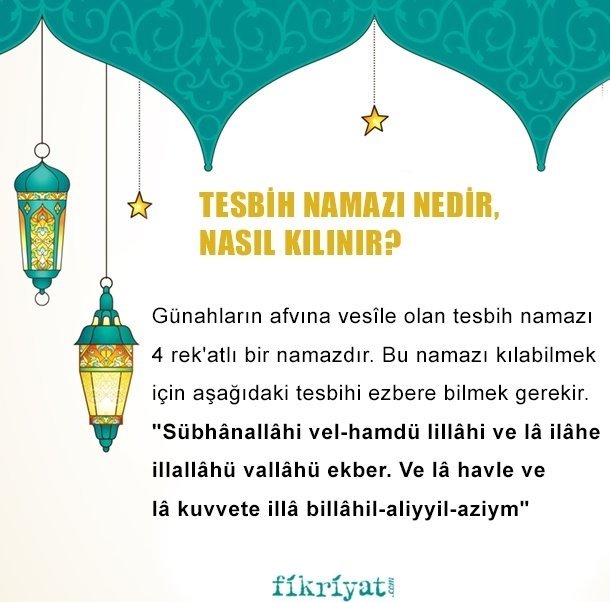 TESBİH NAMAZI NEDİR?