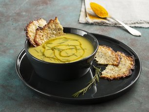 Peynir Cipsli Pırasa Çorbası
