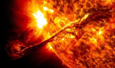 The first sighting of a massive solar flare captured