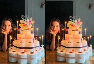 Karantina günlerinde doğum günü kutlaması