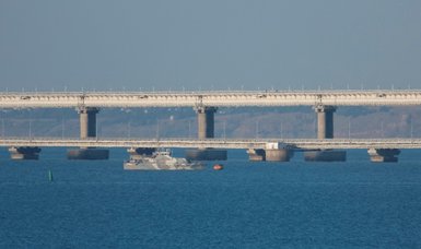 Traffic on Crimean Bridge 'temporarily blocked', authorities say
