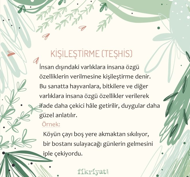 KİŞİLEŞTİRME TEŞHİS