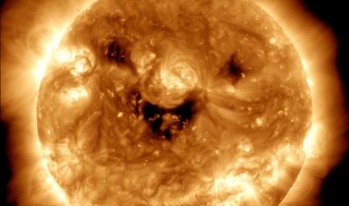 NASA shares captured photo of Sun 'smiling'