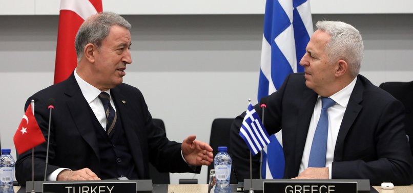 TURKISH, GREEK DEFENSE MINISTERS TALK BILATERAL ISSUES