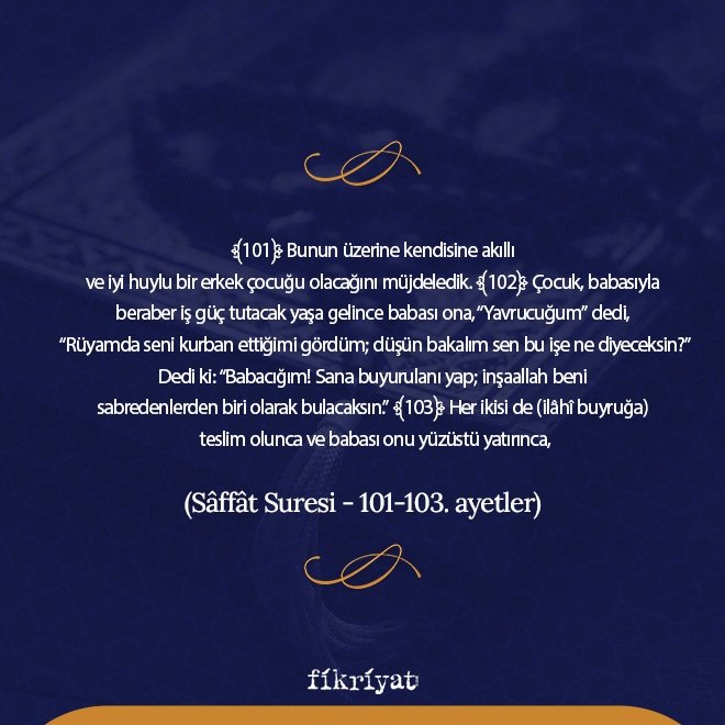 KURBAN BAYRAMI’NIN ANLAMI