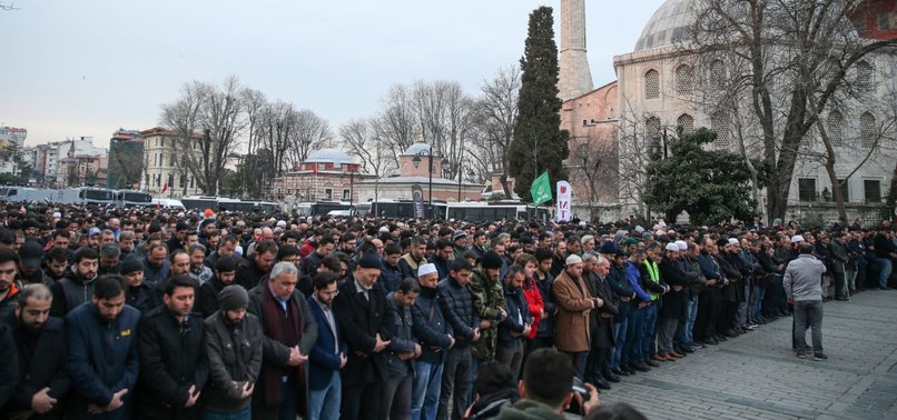 PROTESTERS HOLD SYMBOLIC FUNERAL IN ISTANBUL FOR NEW ZEALAND VICTIMS
