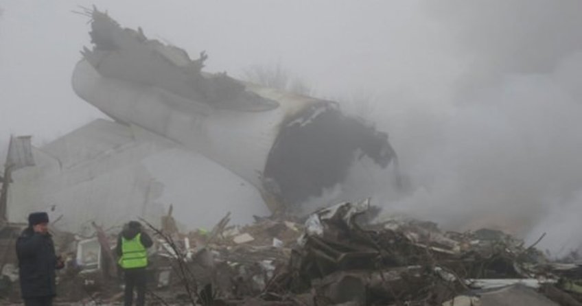747 tipi Türk kargo uçağı Bişkek’te düştü!
