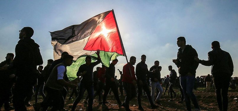 GAZANS SHOW SUPPORT FOR DETAINEES IN ISRAEL