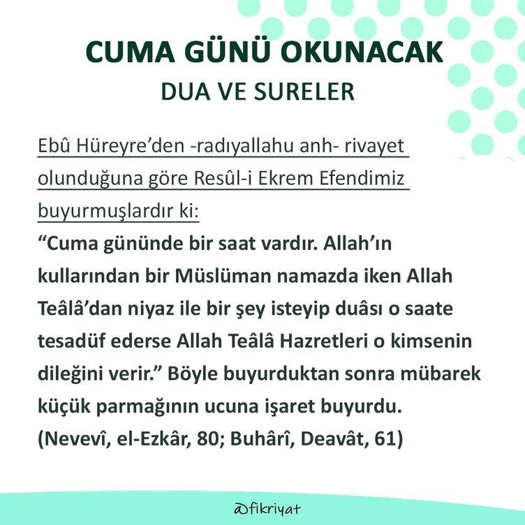 Cuma Gunu Okunacak Dualar Ve Sureler Galeri Fikriyat Gazetesi