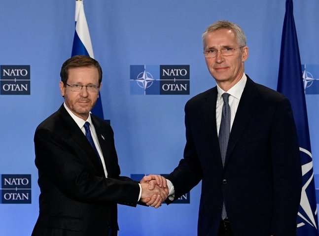 NATO chief, Israeli president discuss cooperation, support for Ukraine