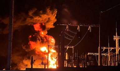 Russian fuel depot catches fire in region bordering Ukraine