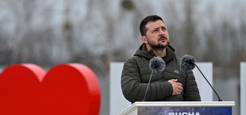 Zelensky, on Bucha anniversary, vows to defeat 'Russian evil'