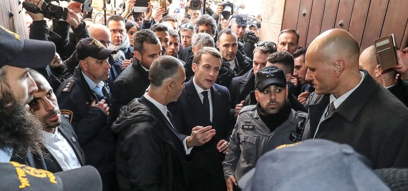 MACRON GROWS ANGRY WITH ISRAELI SECURITY DURING CHURCH VISIT