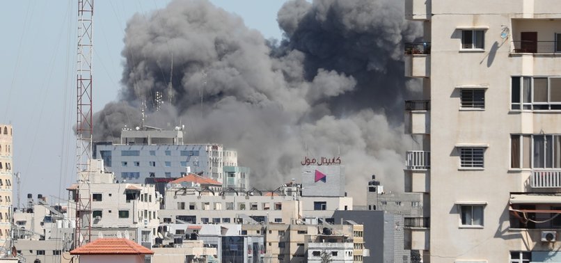 ISRAELI FIGHTER JETS HIT GAZA OFFICES OF AP AND AL-JAZEERA