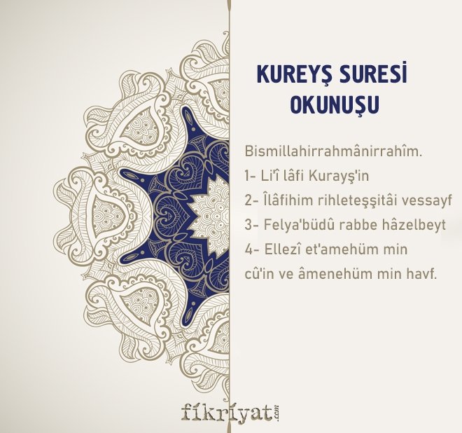 KUREYŞ SURESİ OKUNUŞU