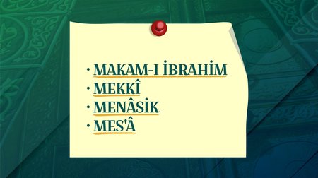 M Harfi | Hac Sözlüğü