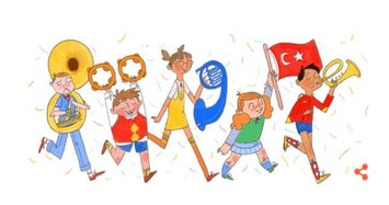 Google doodle celebrates April 23 Children’s Day