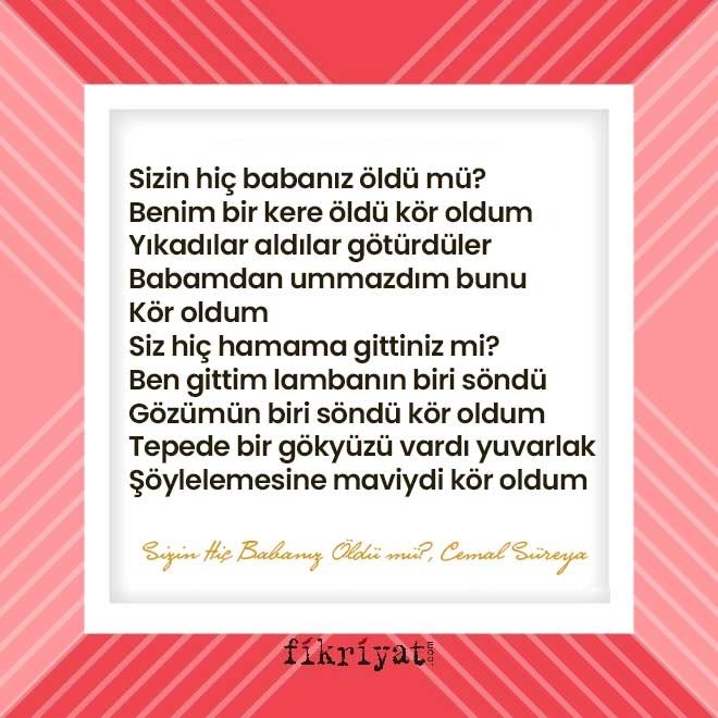 Sizin Hiç Babanız Öldü mü?