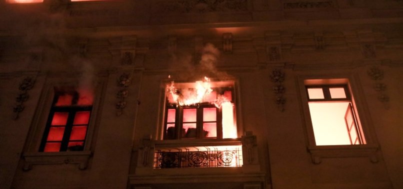 HISTORIC BUILDING CATCHES FIRE IN PERUS CAPITAL AMID ANTI-GOVERNMENT PROTESTS