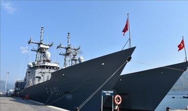 Turkish warships open to public at Turkish Cypriot ports for TRNC's 40th anniversary