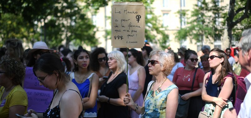 HUNDREDS PROTEST IN PARIS AGAINST DEADLY DOMESTIC VIOLENCE