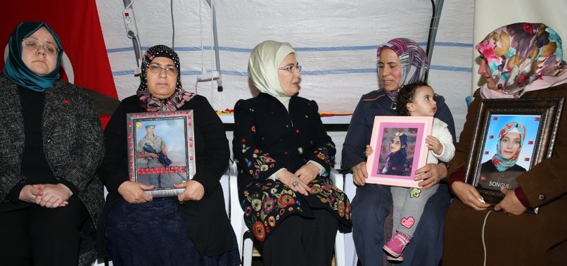 FIRST LADY EMINE ERDOĞAN LAUDS KURDISH MOTHERS ANTI-PKK SIT-IN