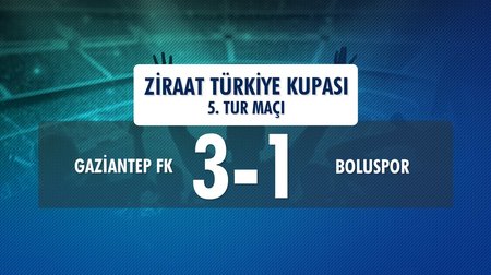 Gaziantep FK 3 - 1 Boluspor (Ziraat Türkiye Kupası 5. Tur Maçı)