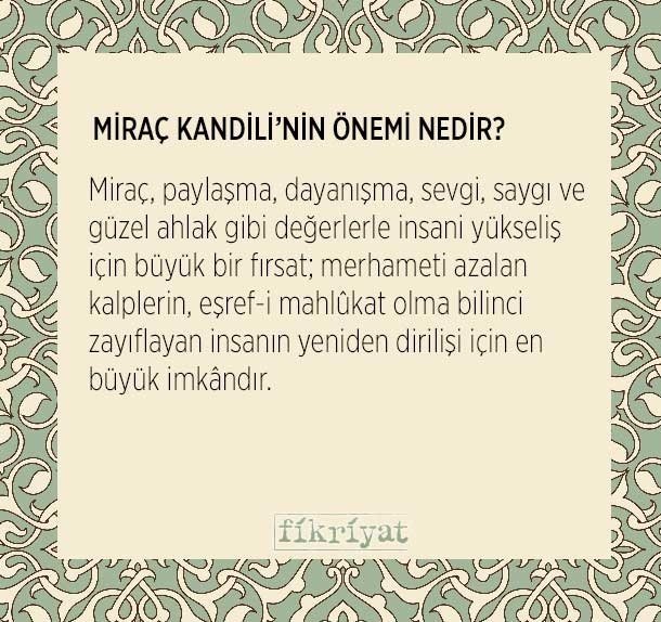MİRAÇ KANDİLİ’NİN ANLAMI VE ÖNEMİ NEDİR?