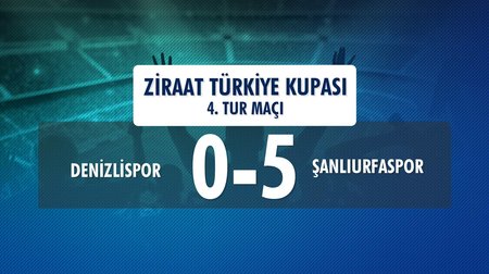 Denizlispor 0 - 5 Şanlıurfaspor (Ziraat Türkiye Kupası 4. Tur Maçı)