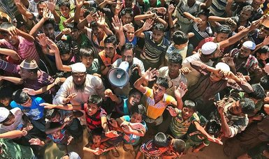 Thousands of Rohingya protest against conditions on Bangladesh island