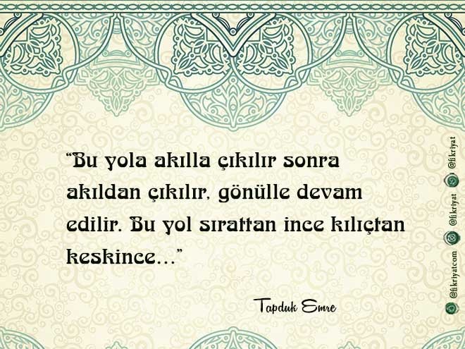 Tapduk Emre’nin seyr-ü sülûk yolu