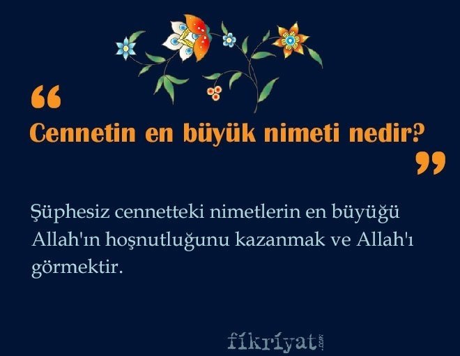 Cennetin en büyük nimeti nedir?