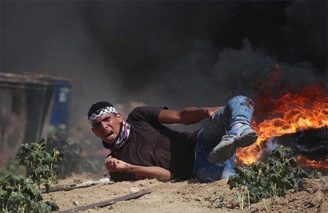 Gazze sınırında Milyonluk Kudüs gösterisi