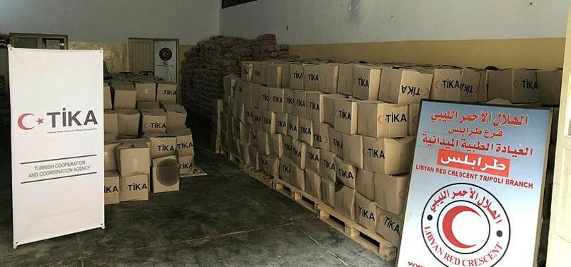 TURKEY DONATES 16 TONS OF FOOD AID TO LIBYA