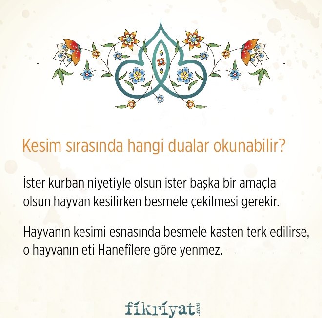 Kurban keserken Allah’ın isminin anılmasının, besmele çekilmesinin hükmü nedir?