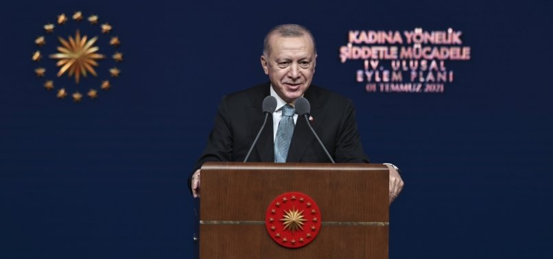 ERDOĞAN VOWS TO MAINTAIN TURKEYS DETERMINED STRUGGLE TO TACKLE VIOLENCE AGAINST WOMEN