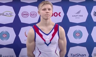 Russian gymnast handed 1-year ban for wearing pro-war symbol on podium