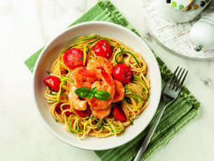Karidesli ve Kabaklı Spagetti
