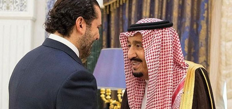 SAUDI KING MEETS RESIGNED LEBANESE PM