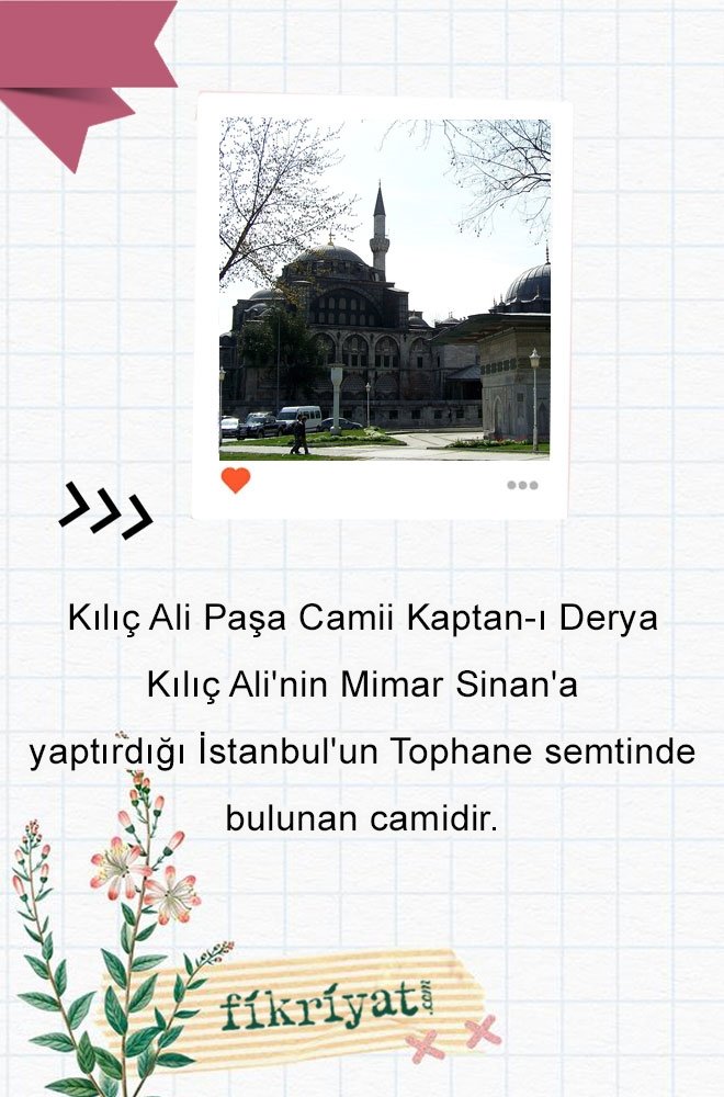 KILIÇ ALİ PAŞA CAMİİ