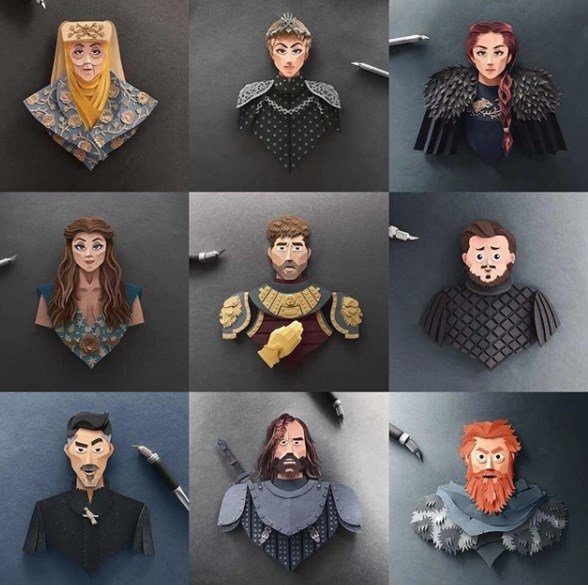 KAĞITTAN GAME OF THRONES KARAKTERLERİ