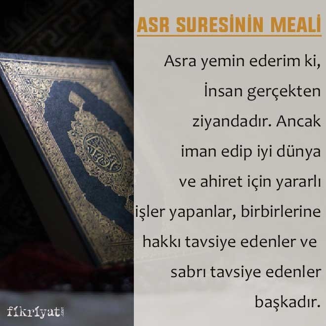 Asr suresi dinle! Asr suresi meali ve Türkçe Arapça okunuşu - Galeri ...