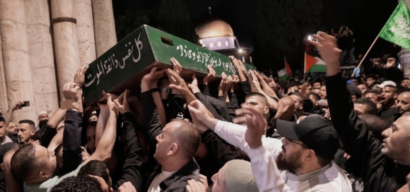 ISRAELI POLICE ATTACK FUNERAL OF PALESTINIAN YOUTH IN JERUSALEM