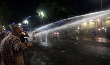 Georgian police fire tear gas, water cannons at protesters by Parliament
