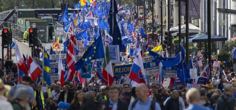 THOUSANDS IN LONDON PROTEST BREXIT, CALL FOR REJOINING EU
