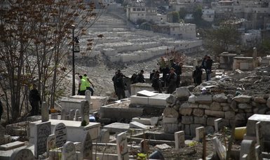 Israeli authorities demolish graves belonging to Muslims at al-Yusufiye Cemetery in occupied East Jerusalem