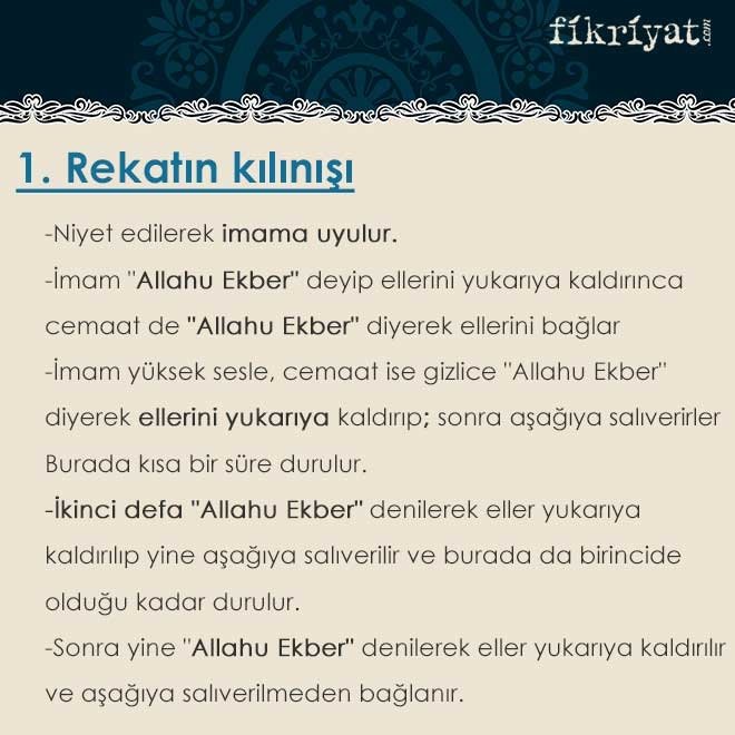 1. rekatın kılınışı