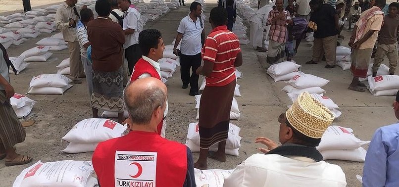 TURKISH RED CRESENT SENDS FOOD AID PACKAGES TO YEMEN