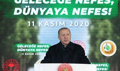 Turkey sets a goal to plant 7B saplings by 2023: Erdoğan