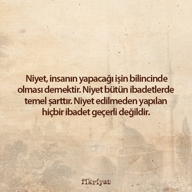 NİYET ETMEK